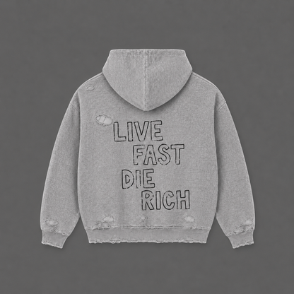 "LIVE FAST DIE RICH" STAPLE HOODIE